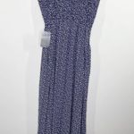 West Kei  Navy Blue‎ Dot Print Square Neck Maxi Dress Women's Size Medium M NWT Photo 1