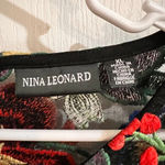 Nina Leonard FINAL PRICE  Mesh Embellished Black Dress Photo 2