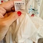 Elegant Floral White Mini Dress Pink Size XL Photo 10