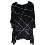 Alfani Black White Geometric Print Tunic Top Womens XL 3/4 Sleeve Photo 8
