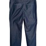 Talbots Newport Pants Size 6 Faux Denim Navy Blue Trouser Straight Ankle Stretch Photo 3