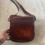 None Vintage Brown structured Leather Bag crossbody or shoulder Photo 3