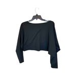 Long Sleeve Cropped Black Top in size S/M Photo 4