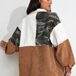 SheIn Camo Color Block Corduroy Jacket  Photo 0