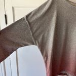 Lucky Brand  Ombré Dyed Sweater Top Medium Grey Blush Photo 1