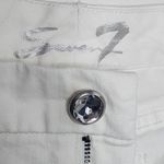 7 For All Mankind White Jeans with Embroidered Back Pockets Photo 3