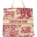 Christian Dior NWT  Red Diorivera Straw Tote Bag Photo 0