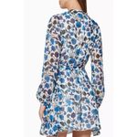 Saloni Tilly Floral Silk Mini Dress in Forget Me Knot Size 2 Blue Photo 2