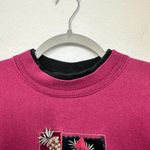 Vintage‎ Cardinal Top Stitch Grannycore Cottagecore Sweatshirt Women's Large Red Photo 2