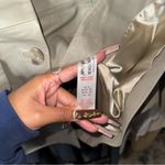 Nasty Gal  6 Genuine Leather Blazer Beige Taupe Fitted Jacket Photo 5