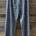 Free People Navy Combo Gingham Pajama Pants NWT Cuffed Size XS Blue Photo 0