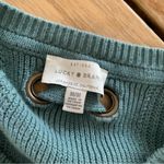 Lucky Brand  Teal Lace Up Back Pullover Sweater M Photo 5