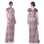 JS Collections NWT BHLDN‎ JS Collection Winnie Column Gown Dark Blue/Blush Size 6 Photo 1