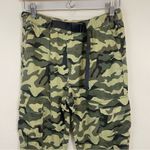 Pam & Gela Green Camouflage Print Cargo Cropped Military Pull On Pants Size S Photo 5