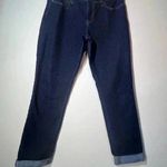 Old Navy Sweat Heart Skinny jeans rolled up ankle high rise dark size 12R Photo 0