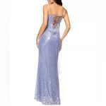 AQUA Formal Women’s Sequin Gown Blue Sz 2 NWT Photo 4