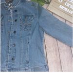 Live a Little  denim jacket women’s size Small jean light blue button pockets Photo 3