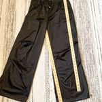 ZARA  Black Satin Wide Leg Cargo Pocket Pants Small Photo 8