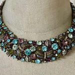 Heidi Daus “Dragonfly Fantasy” Multicolor Swarovski Collar Necklace Photo 0