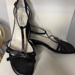 Taryn Rose Black Leather T-Strap Sandals Heels Dressy Occasion Size 8.5 Photo 0