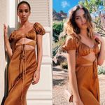 Verge Girl vrg grl  au revoir bias cut tie cutout maxi dress Photo 4