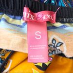 Colorful Boho Strapless Halter Handkerchief Floral Top Size Small Yellow Orange Photo 8