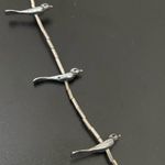 Vintage Native American Zuni Southwestern Liquid Silver Bird Fetish Necklace Photo 6