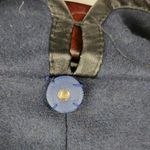 Jeykay Womens Cardigan Jacket Navy Blue Leather Trim Asymmetric Drape Open Front Size undefined Photo 8