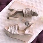 Bamboo  Nude Wedge Platform Ankle Strap Sandals, Size 10M New w/o Box Photo 8