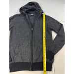Carbon Women's Gray 100% Cotton Knit Full Zip Hooded Sweater Small Photo 3