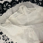 ZARA 90s vintage girly whimsical white lace tiered eyelet mini skirt w/ ruffles Photo 7