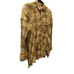 Free People  Plaid Long Sleeve Button Down Oversized Shirt Size XS Casual Cotton Photo 4