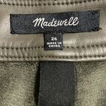 Madewell  • slim emmett wide-leg pants in vegan leather in dried olive sz 26 Photo 8