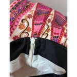 Milly  Multi Color Print Silk Shell Fully Lined A Line Skirt Size 12 Photo 4