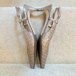 Cole Haan Julianna Low Sling Beige Crock Print Career Slingback Heels size 7.5 Photo 6
