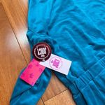 Juicy Couture NWT Juicy By  Jumpsuit peacock Velour Hooded Long Sleeve Zip Up L Photo 11