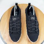 Bobs by Skechers Woven Canvas Espadrille Platform‎ Sneakers Black Tan 8 Photo 3