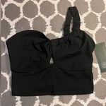 Wild Fable Black Bustier NWT Crop Top XXS one shoulder summer beach boho festival cut out Photo 0