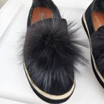 Sondra Roberts Romy Slip on Shoes Black Suede Furry Pom Pom Flats Sneakers Sz 9 Photo 6