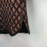 Adrianna Papell Vintage Evening Silk Beaded Embroidered Jacket Black Copper S Photo 4