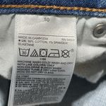 Old Navy  Women's Denim Jean Mini Skirt Medium Wash Raw Hem Size 10 Photo 3