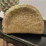 Lulus  Exceptionally Sunny Embroidered Half Moon clutch‎ NWT Photo 3