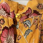Rachel Zoe Rachel Zoe Smocked Sleeveless Halter Summer Blouse Yellow Floral Size Small NWT Photo 2