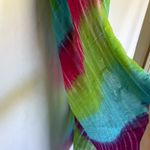 Rainbow stripes wraparound skirt fabric fabric rectangle 56 in X 47 in FLAWS Size undefined Photo 3