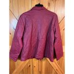 Dialogue  DARK RED LEATHER LONG SLEEVE JACKET SIZE LARGE (2896) Photo 4