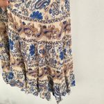 BILA Women's XL Midi Multicolor Boho Paisley Tiered Sundress Casual Beachy Dress Blue Photo 3