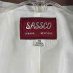 Sassco‎ Blazer Women's Size 10 White Brown Black Gold Buttoned Vintage Coat Photo 6