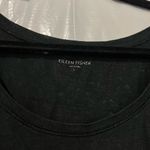 Eileen Fisher  Black Short Sleeve Linen T-Shirt Size Large Photo 1