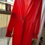 Venus coral front tie knotted maxi dress Photo 11