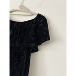 Altar'd State Altar’d State Black Ruffle Velvet Off The Shoulder Bodysuit Size Medium Photo 9